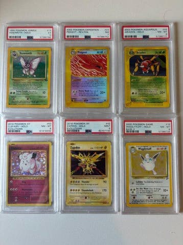 Pokémon - 6 Graded card - Venomoth, Pidgeot, Ariados,, Hobby en Vrije tijd, Verzamelkaartspellen | Pokémon, Nieuw