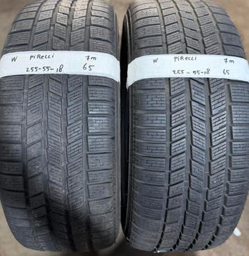 2x 255-55-18 Pirelli Winter 2x 7mm €65 Per Band 255 55 28, Auto-onderdelen, Banden en Velgen, Ophalen, 18 inch, Gebruikt, 255 mm