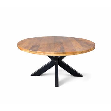 Salontafel Oscar Rond Ø90cm Mango Honey brown, Ophalen of Verzenden, Nieuw