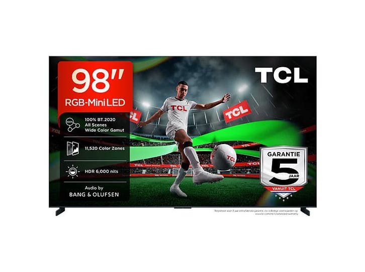 Tcl - RGB MINI LED 90-99 Ultra HD 4K TV - 98 inch, Audio, Tv en Foto, Televisies, 100 cm of meer, 4k (UHD), Nieuw, Overige merken