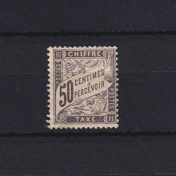 Frankrijk 1892 - kostprijs 950€, belasting 50c zwart - Yvert, Gestempeld