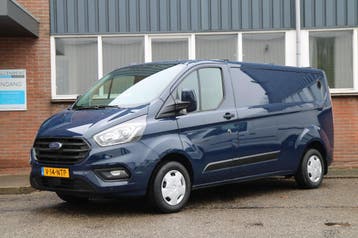 Ford Transit Custom 300 2.0 TDCI L2H1 Trend / Trekhaak / Ink, Stof, Gebruikt, Euro 6, Blauw