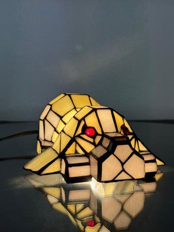 Nachtlampje - Metaal, Plastic - Tiffany-stijl lamp