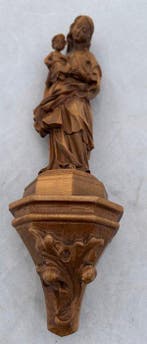 Beeld, Madonna met kind - 32 cm - Hout