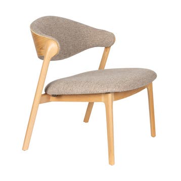 *WOONWINKEL* Dutchbone Babington Vintage Fauteuil Naturel, Huis en Inrichting, Fauteuils, Verzenden, Nieuw, Stof