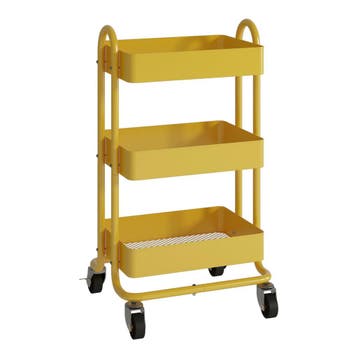 [en.casa] Keukentrolley Pyhäntä met 3 manden 78,5x46x35 cm g, Verzenden