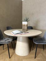 Ronde eettafel op maat | Beton ciré zandkleur | vanaf €1090, Overige materialen, Beton ciré tafel, Japandi, trendy, Rond, Nieuw
