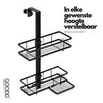 Doucherek - Zwart - Doucherekjes Hangend - Rvs - 2 Laags, Ophalen of Verzenden, Nieuw, Rvs, Douche