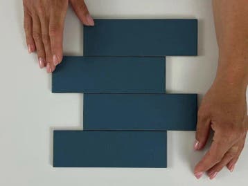 Vloertegel/Wandtegel Blauw 6x18,6cm (Muurtegels), Keramiek, Nieuw, Minder dan 20 cm, 10 m² of meer
