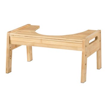 [en.casa] Toiletkrukje Kalajoki bamboe 21x42x30 cm houtkleur, Verzenden, Nieuw