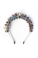 Haarband Bergkristal Zwart Oliekleur Bird Skull Kristal Diad, Ophalen of Verzenden, Nieuw, Carnaval, Accessoires
