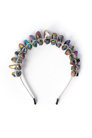 KIMU® Haarband Bergkristal Zwart Oliekleur Bird Skull Krista, Kleding | Dames, Ophalen of Verzenden, Nieuw, Carnaval, Accessoires