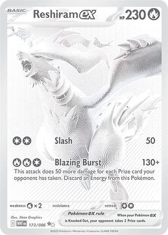 Reshiram ex (WHT 173), Ophalen of Verzenden, Nieuw