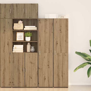 vidaXL buffetkast Artisan Eiken 40 x 42,5 x 185 cm, Minder dan 50 cm, Verzenden, Nieuw, Minder dan 100 cm