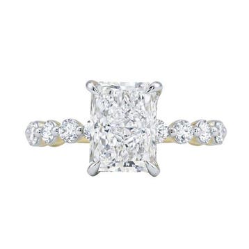 Verlovingsring - 14 karaat Geel goud - 4.00ct. tw. Diamant