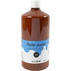 Tempera Verf Mat, bruin, 1000 ml/ 1 fles, Nieuw