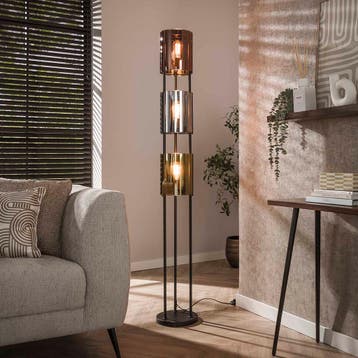 *WOONWINKEL* Vloerlamp Tricolore Zwart, Verzenden, Nieuw