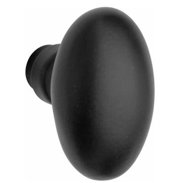 Knopkruk Ei 65x38 mm mat zwart, Verzenden, Nieuw