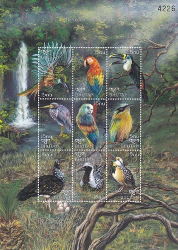 Bhutan - 1999 - Vogels - Postfris, Verzenden, Postfris, Dier of Natuur