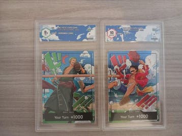 Bandai - 2 Graded card - One Piece - Monkey D. Luffy Promo, Nieuw