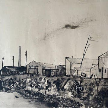 Yves Ganne (1931-2019) - Port industriel aux Sables d’Olonne, Antiek en Kunst