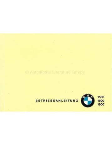 1965 BMW 1500 / 1600 / 1800 INSTRUCTIEBOEKJE DUITS, Auto diversen