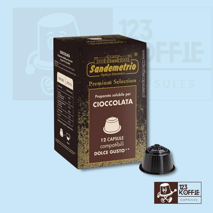 Chocolade koffie capsules Dolce Gusto 12 stuks Sandemetrio, Witgoed en Apparatuur, Koffiemachine-accessoires, Verzenden