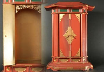Boeddhistische objecten - Grote houten boeddhistische