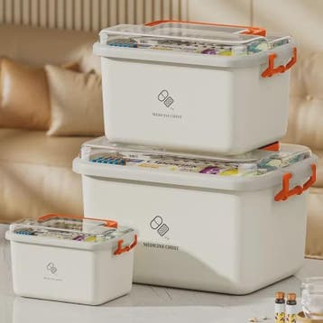 Grote Medicijnkist met Lagen - Draagbare EHBO Kit voor Thuis, Verzenden, Nieuw