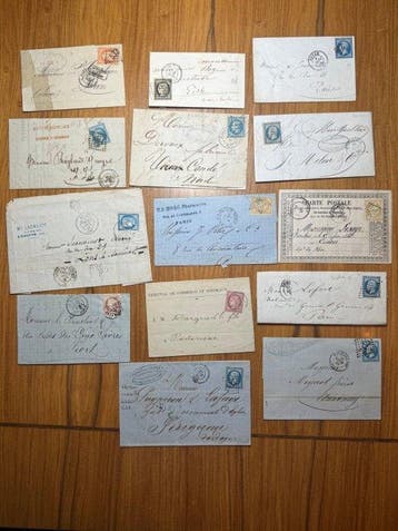 Frankrijk 1853/1876 - 14 letters Ceres en Napoleon - 2nd and, Gestempeld