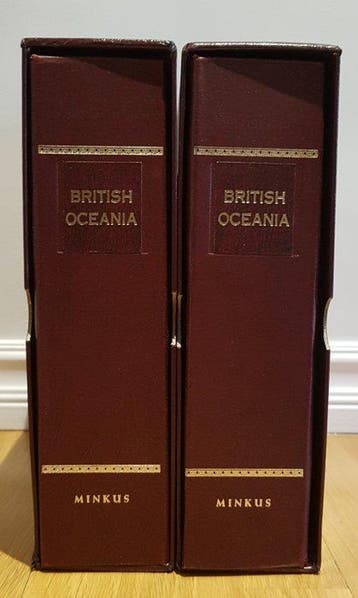 Wereld 1882/1992 - Twee grote Minkus-albums, volumes IV en V, Gestempeld