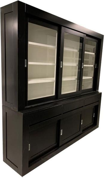 Buffetkast zwart – wit Enschede 220cm soft close, Ophalen of Verzenden, Nieuw