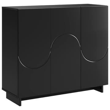 vidaXL Dressoir Zwart 85,5 x 31 x 75 cm Bewerkt hout, Verzenden, Nieuw, 50 tot 100 cm, 25 tot 50 cm
