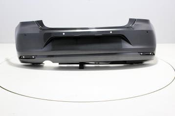 Achterbumper +PDC +Uitlaatgat Volkswagen Polo 6C PEPPERGREY, Volkswagen, Nieuw, Ophalen of Verzenden, Achter