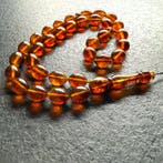 Tasbih-gebed rozenkrans kralen in olijfvorm - Barnsteen -