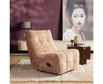 Relaxfauteuil Chill - Draaibaar & Verstelbaar - Cremona stof, Huis en Inrichting, Fauteuils, Ophalen of Verzenden, Nieuw