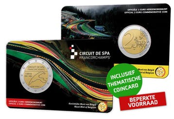 2 euro Circuit Spa-Francorchamps 2025 - België in  coincard, Postzegels en Munten, Verzenden