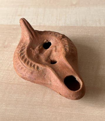 Oud-Romeins, Keizerrijk Terracotta Romeinse olielamp (Zonder
