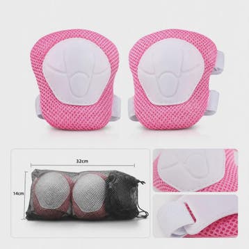 Kinder Helm & Beschermers Set Roze - Verstelbaar voor Fiets,, Verzenden, Nieuw