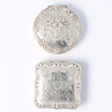 J. Niekerk & Lutz & Weiß. - Pepermuntdoos (2) - .800 zilver,