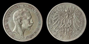 Duitsland, keizerrijk 5 Mark 1900 (Zonder minimumprijs)