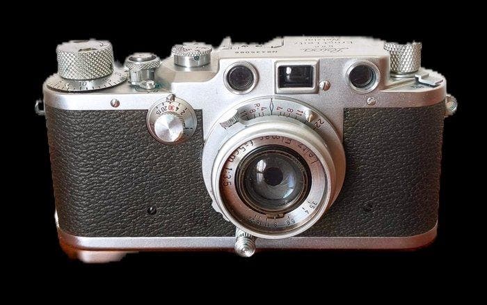 Leica IIIc + Leitz Elmar 5cm f/3.5 Analoge camera, Verzamelen, Fotografica en Filmapparatuur