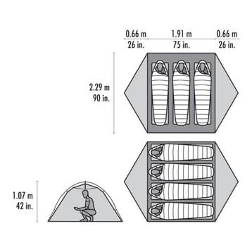 MSR Hubba Hubba HD 3 lichtgewicht trekkerstent nieuw, Caravans en Kamperen, Tenten, Ophalen of Verzenden, Nieuw, Tot en met 3