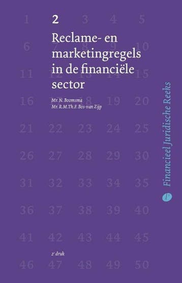 9789462513129 Financieel Juridische Reeks 2 - Reclame- en..., Verzenden, Nieuw, N. Boomsma