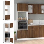 vidaXL Magnetronkast Lyon 60x57x207 cm bewerkt hout bruin, Huis en Inrichting, Verzenden, Nieuw, Bruin