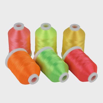 Simthread 6 Neon Fluorescerende Polyester Borduur Garen Spoe, Hobby en Vrije tijd, Verzenden, Nieuw