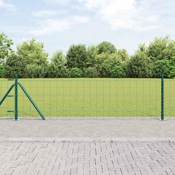 vidaXL Euro-hek met betonnen voetstuk 10 x 0,6 m PVC-Coated, Verzenden, Nieuw, IJzer