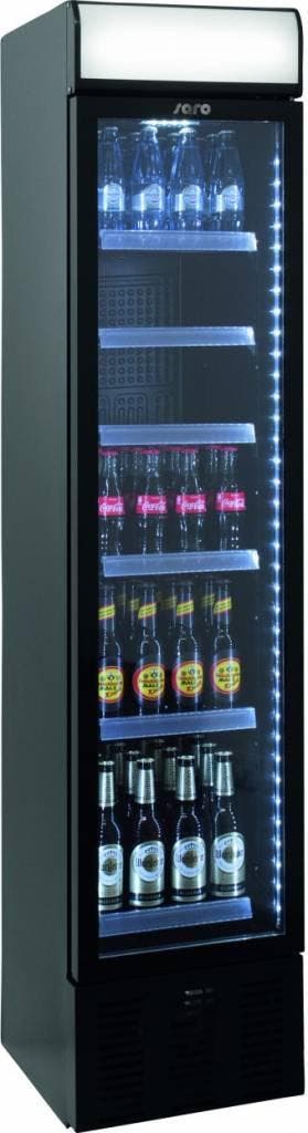 Smalle Flessenkoelkast met Glazen Deur | 40 (B)x 46 (D)x..., Zakelijke goederen, Horeca | Keukenapparatuur, Verzenden, Nieuw in verpakking