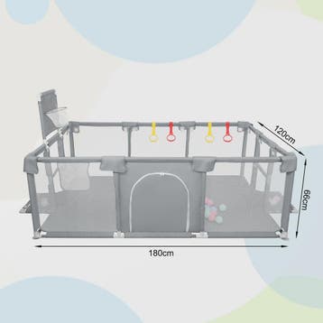 XL Baby Speelpen 180x120cm met Basketbalring, Voetbalframe e, Kinderen en Baby's, Verzenden, Nieuw