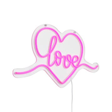 Neon wandlamp roze incl. LED - Love, Verzenden, Nieuw, Kunststof